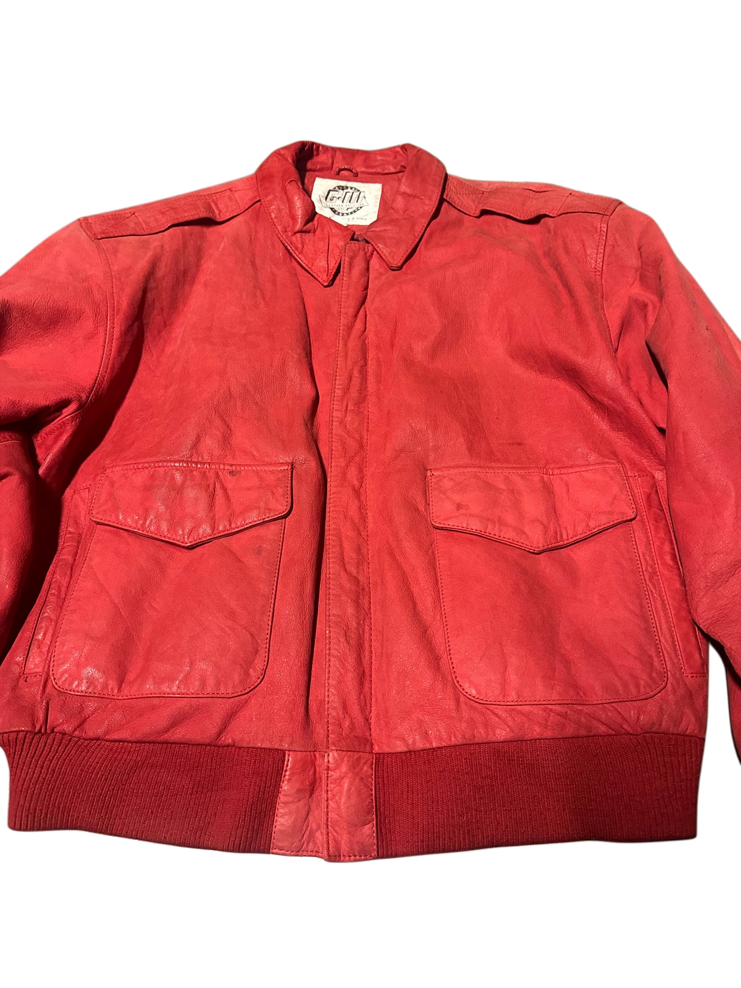1980's Vintage G-III Leather Bomber Jacket