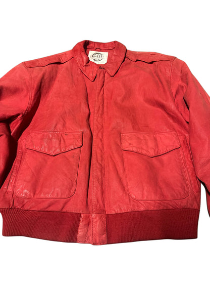 1980's Vintage G-III Leather Bomber Jacket