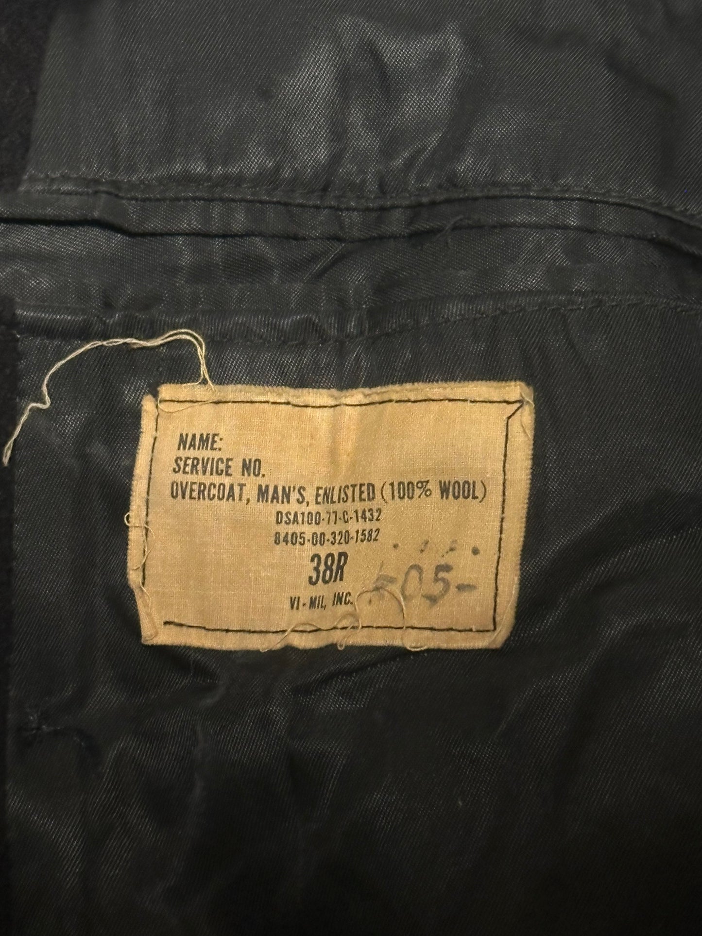 1971 Vintage Military Overcoat