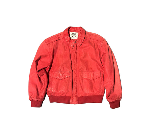 1980's Vintage G-III Leather Bomber Jacket