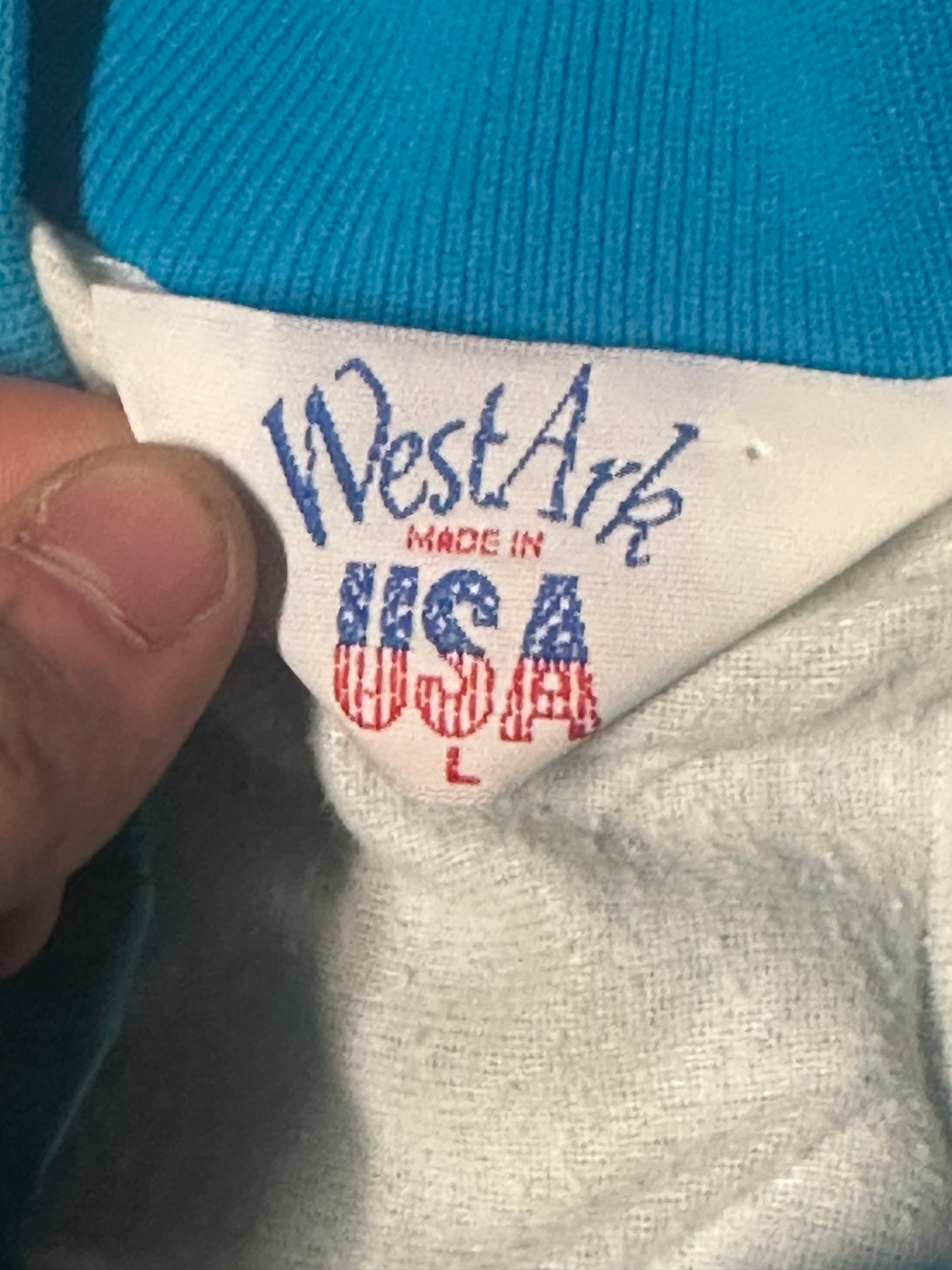 1980's Vintage West Ark Chevy "The Heartbeat Of America" Satin Bomber Jacket