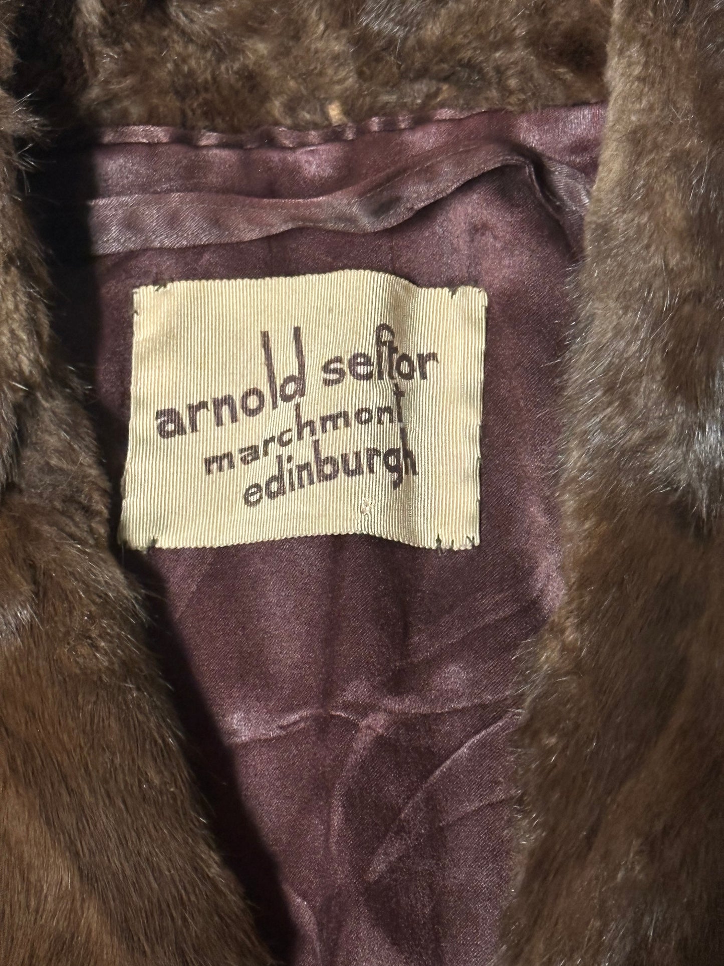 1960's Arnold Seftor Fur Trench Coat