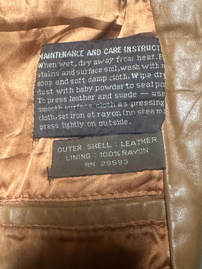1980's Members Only Leather Jacket
