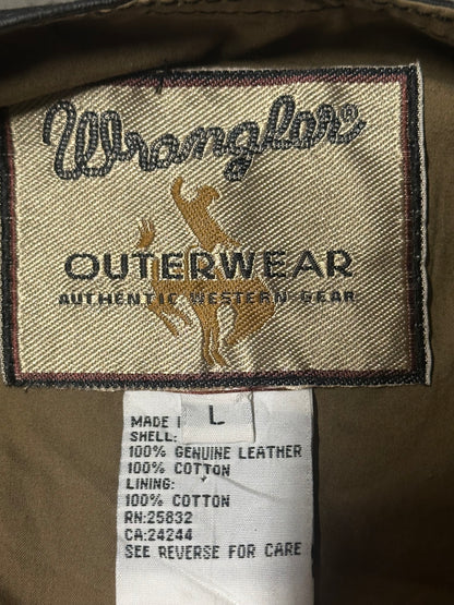 2000's Vintage Wrangler Leather Vest