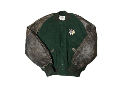 1994 Vintage DeLong Leather Varsity Jacket