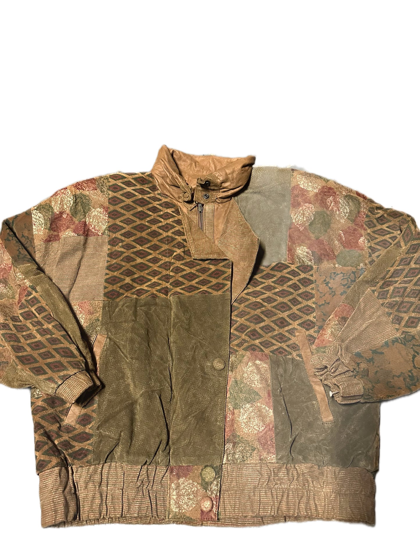 1980's Avanti Fino Leather Bomber Jacket