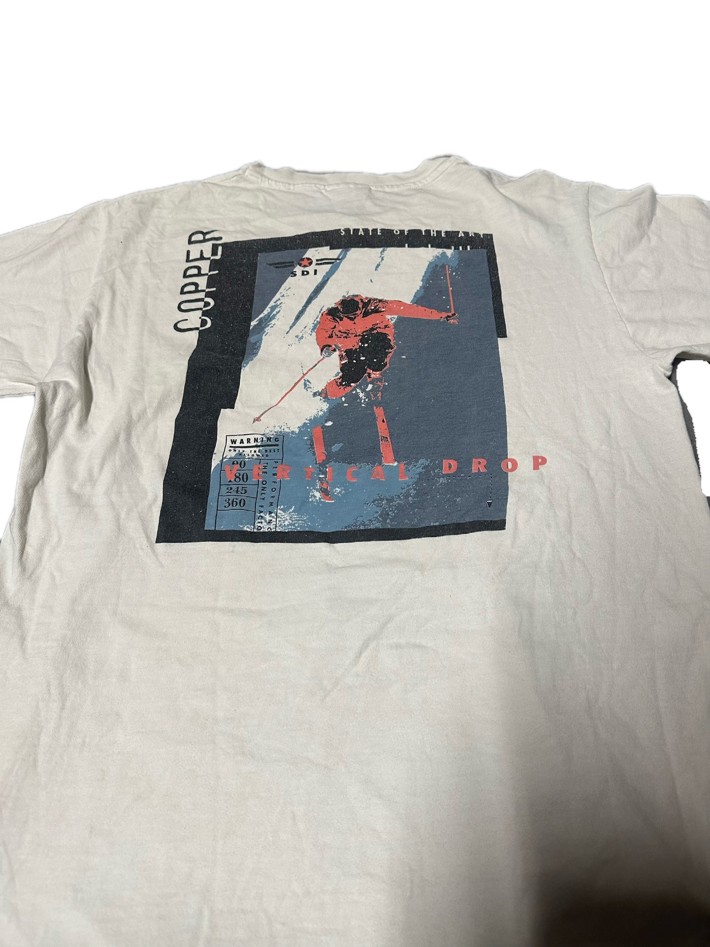1990's Hanes Beefy-T "Vertical Drop" Graphic T-Shirt