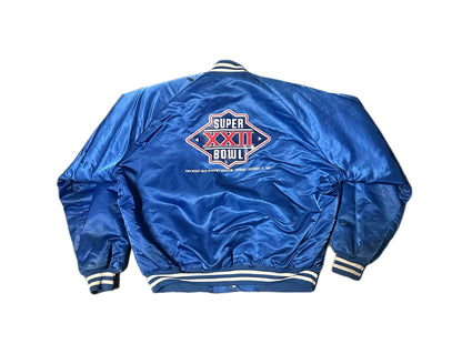 1987 Vintage Chalk Line "Super Bowl XXII" Satin Bomber Jacket