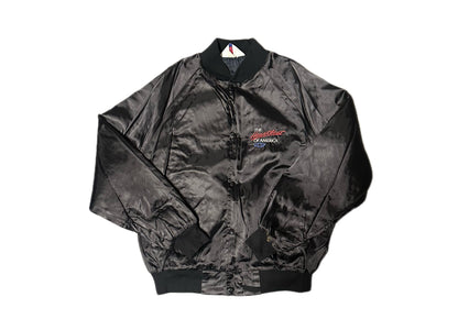1980's Vintage West Ark Chevy "The Heartbeat Of America" Satin Bomber Jacket