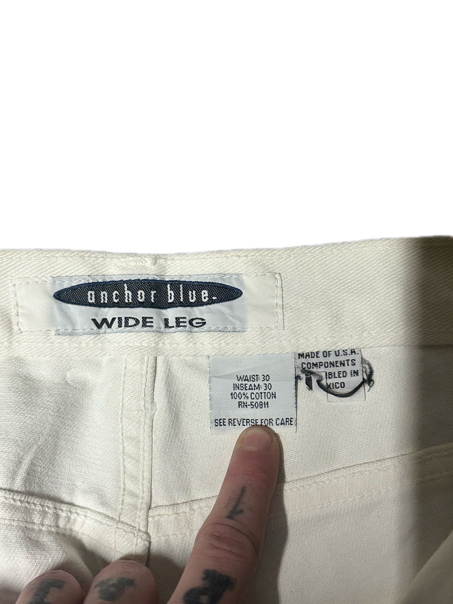 1990's Vintage Anchor Blue "Wide Leg" Jeans