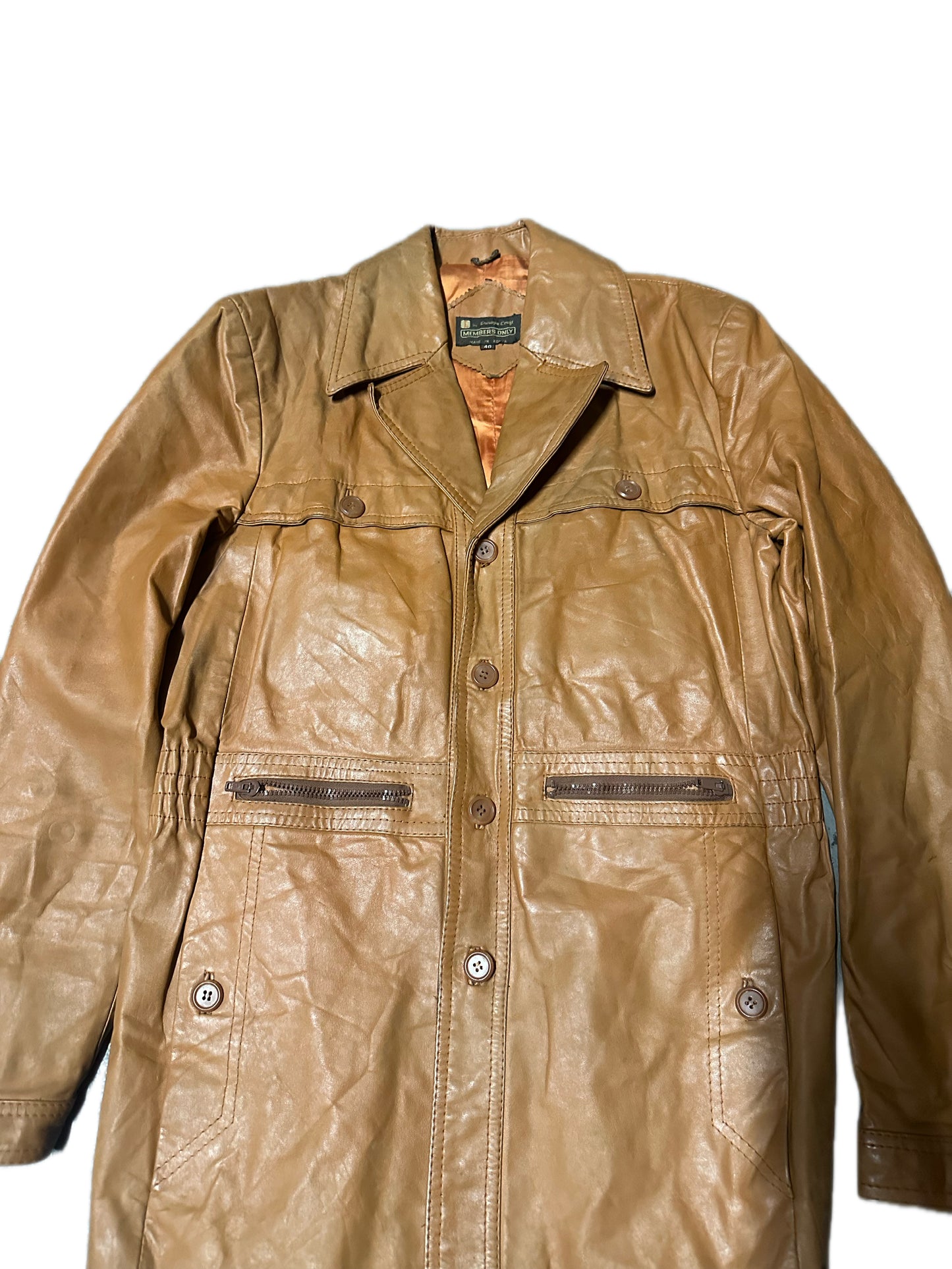1980's Members Only Leather Jacket