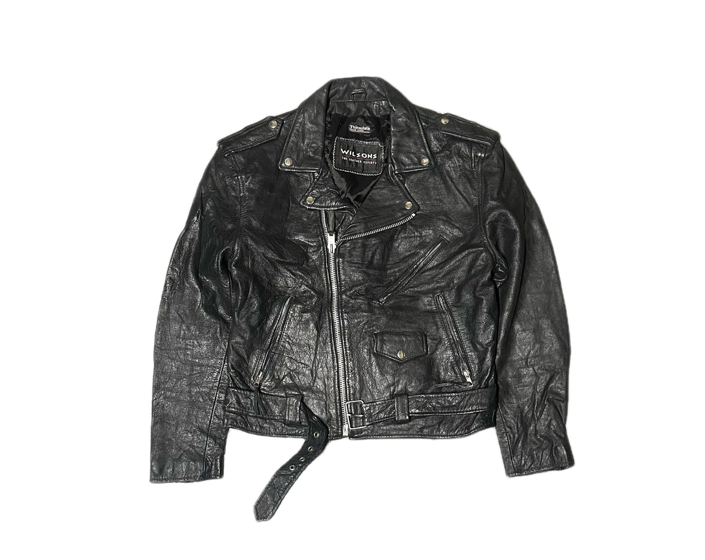 1990's Vintage Wilson's Leather Motorcycle Jacket