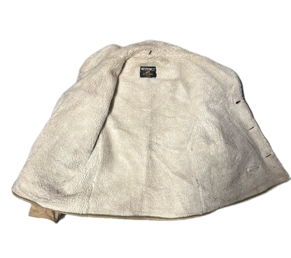 1970's Vintage Sears Leather Sherpa Jacket