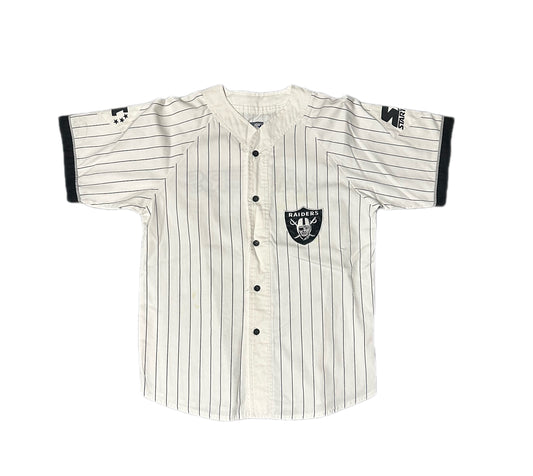 1990's Vintage Oakland Raiders Starter Baseball Jersey